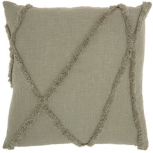 Load image into Gallery viewer, Mina Victory Life Styles Distressed Diamond Sage Throw Pillow SH018 24&quot; X 24&quot;

