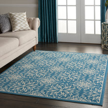 Load image into Gallery viewer, Nourison Jubilant 6&#39; x 9&#39; Ivory Blue Transitional Area Rug JUB06 Ivory/Blue
