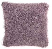 Load image into Gallery viewer, Mina Victory Shag Candy Lurex Shag Lavender Throw Pillow WE403 20&quot; x 20&quot;

