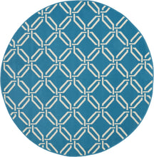 Load image into Gallery viewer, Nourison Jubilant JUB17 Blue 5&#39; Round Mid-century Area Rug JUB17 Blue
