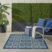 Load image into Gallery viewer, Nourison Aloha 4&#39;x6&#39; Blue Patio Area Rug ALH21 Grey/Blue
