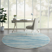 Load image into Gallery viewer, Nourison Jubilant 8&#39; Round Blue Area Rug JUB04 Blue
