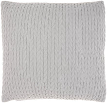 Load image into Gallery viewer, Mina Victory Life Styles Quilted Chevron Light Grey Throw Pillow ET299 22&quot;X22&quot;
