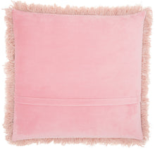 Load image into Gallery viewer, Mina Victory Yarn Shimmer Rose Shag Throw Pillow TL004 20&quot; x 20&quot;
