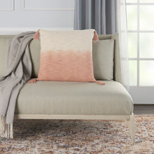 Load image into Gallery viewer, Mina Victory Life Styles Ombre Tassels Blush Throw Pillow AQ130 - Throw 22&quot; X 22&quot;
