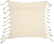 Load image into Gallery viewer, Mina Victory Life Styles Woven Grid Natural Throw Pillow GT119 20&quot;X20&quot;
