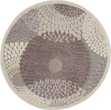 Load image into Gallery viewer, Nourison Graphic Illusions GIL04 Grey 4&#39; Round Area Rug GIL04 Grey
