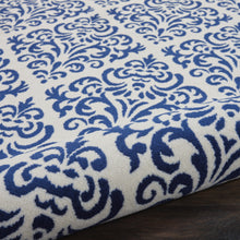 Load image into Gallery viewer, Nourison Grafix GRF06 Navy Blue and White 6&#39;x9&#39; Area Rug GRF06 White/Blue
