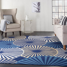 Load image into Gallery viewer, Nourison Grafix GRF20 Navy and Cream White 8&#39;x10&#39; Large Rug GRF20 Navy

