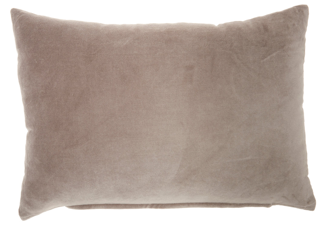 Mina Victory Life Styles Solid Velvet Taupe Throw Pillow SS900 14