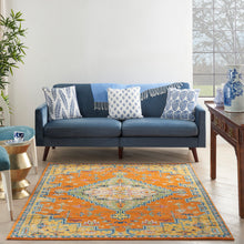 Load image into Gallery viewer, Nourison Allur 4&#39; x 6&#39; Orange Multicolor Area Rug ALR01 Orange Multicolor
