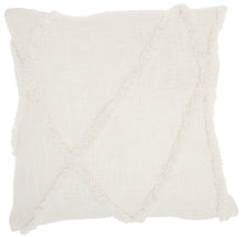 Load image into Gallery viewer, Mina Victory Life Styles Distressed Diamond White Throw Pillow SH018 18&quot; x 18&quot;
