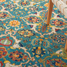Load image into Gallery viewer, Nourison Allur 4&#39; x 6&#39; Turquoise Ivory Area Rug ALR03 Turquoise Ivory
