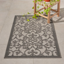 Load image into Gallery viewer, Nourison Aloha 3&#39;x4&#39; Grey Patio Area Rug ALH21 Grey/Charcoal
