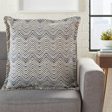 Load image into Gallery viewer, Nourison Life Styles Printed Waves Indigo Throw Pillow DL564 20&quot; x 20&quot;
