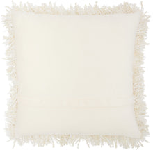 Load image into Gallery viewer, Mina Victory Shag Space Dyed Shag Cream Throw Pillow TL050 20&quot; x 20&quot;
