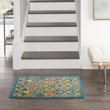 Load image into Gallery viewer, Nourison Allur 2&#39; x 3&#39; Turquoise Ivory Area Rug ALR03 Turquoise Ivory
