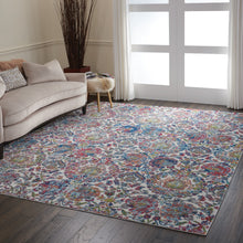 Load image into Gallery viewer, Nourison Ankara Global ANR06 Blue and Ivory 9&#39;x12&#39; Oversized Low-pile Rug ANR06 Ivory/Blue
