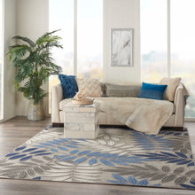 Load image into Gallery viewer, Nourison Aloha 10&#39;x13&#39; Blue Patio Area Rug ALH18 Grey/Blue
