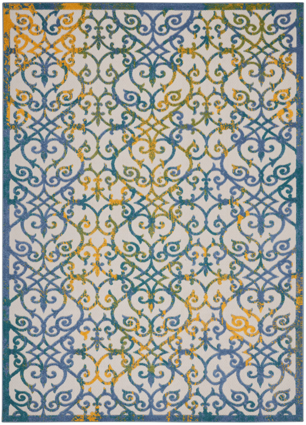 Nourison Aloha 10' x 13' Area Rug ALH21 Ivory Blue