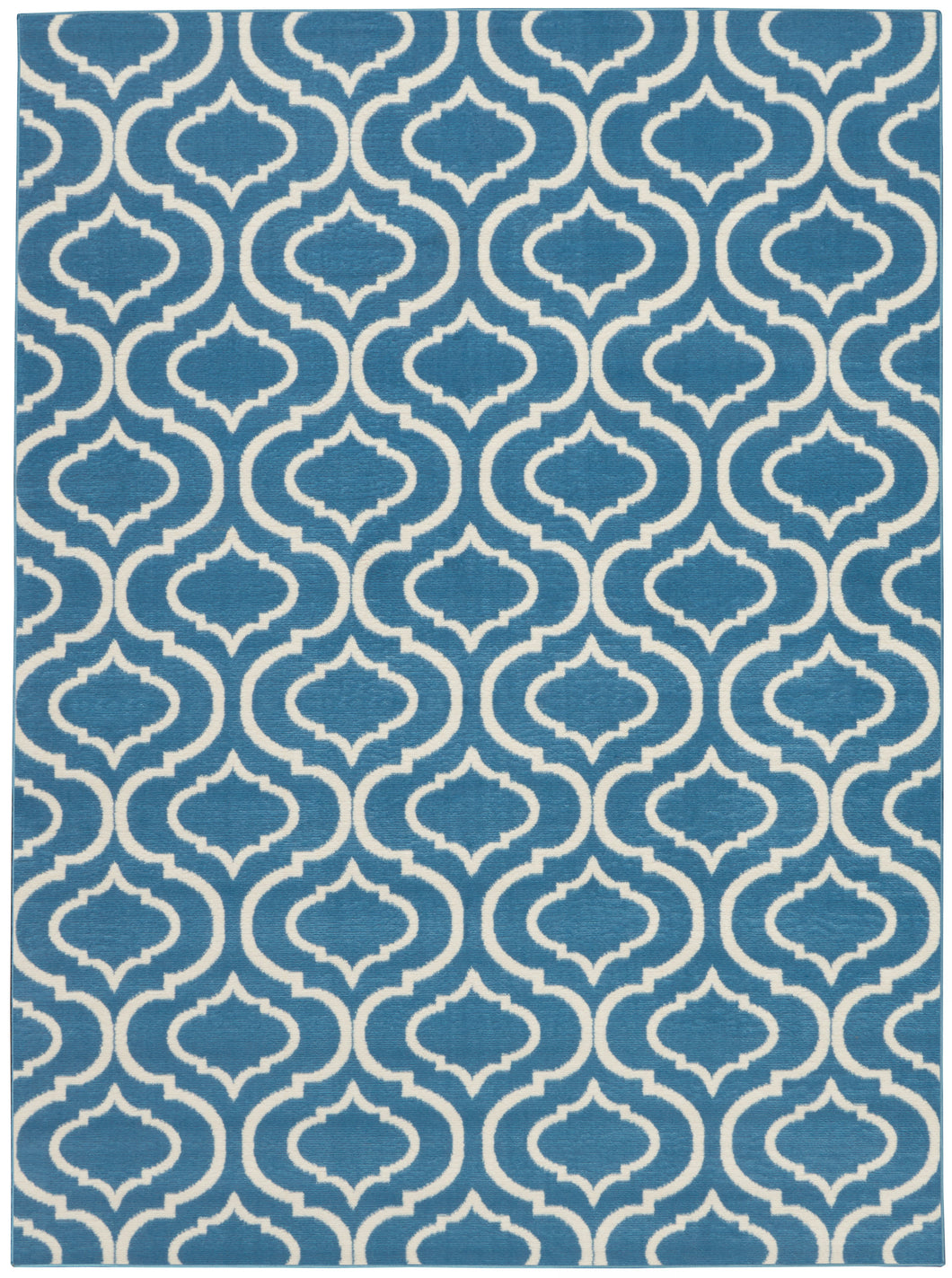 Nourison Jubilant JUB19 Blue 6'x9' Moroccan Area Rug JUB19 Blue