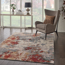 Load image into Gallery viewer, Nourison Artworks ATW01 Grey and Red 6&#39;x8&#39; Abstract Area Rug ATW01 Slate Multi

