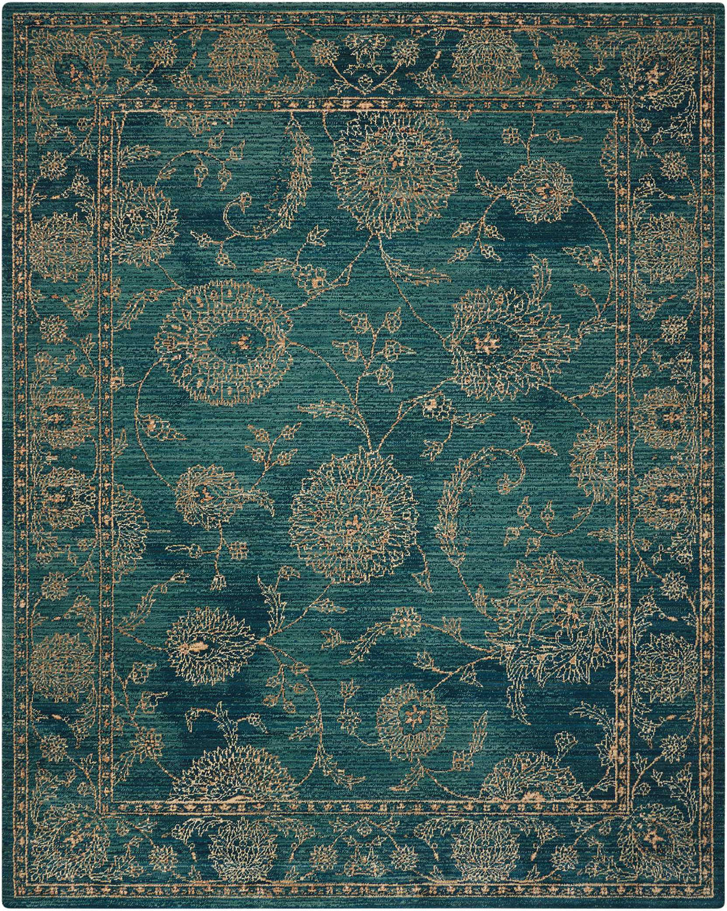 Nourison 2020 NR202 Teal 6'x9' Area Rug NR202 Teal