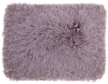 Load image into Gallery viewer, Mina Victory Yarn Shimmer Lavender Shag Throw Pillow TL004 14&quot; x 20&quot;
