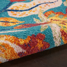 Load image into Gallery viewer, Nourison Allur 5&#39; x 7&#39; Turquoise Multicolor Area Rug ALR09 Turquoise Multicolor
