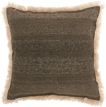 Load image into Gallery viewer, Mina Victory Life Styles Stonewash Charcoal Throw Pillow AS301 18&quot; x 18&quot;
