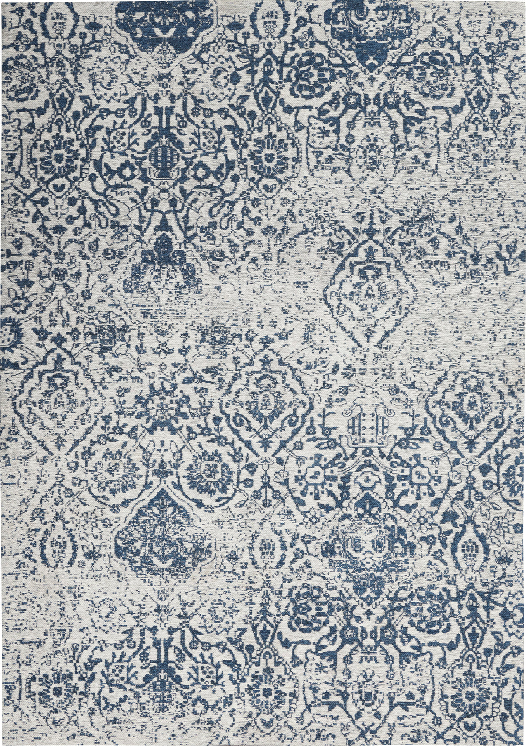Nourison Damask 4' x 6' Area Rug DAS06 Blue