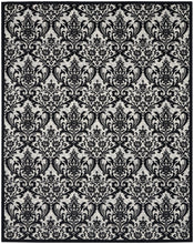 Load image into Gallery viewer, Nourison Damask DAS02 Black and White 8&#39;x10&#39; Large Flat Rug DAS02 Black/White
