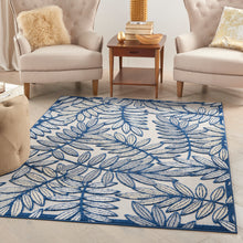 Load image into Gallery viewer, Nourison Aloha 6&#39; x 9&#39; Area Rug ALH18 Ivory/Navy
