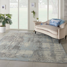 Load image into Gallery viewer, Nourison Etchings 8&#39; x 10&#39; Grey/Light Blue Painterly Area Rug ETC02 Grey/Light Blue
