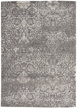 Load image into Gallery viewer, Nourison Damask 4&#39; x 6&#39; Area Rug DAS06 Dark Grey
