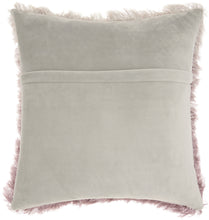 Load image into Gallery viewer, Mina Victory Illusion Lavender Shag Throw Pillow TR011 20&quot; x 20&quot;
