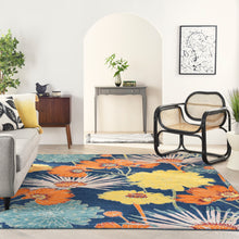 Load image into Gallery viewer, Nourison Allur 9&#39; x 12&#39; Navy Multicolor Area Rug ALR06 Navy Multicolor
