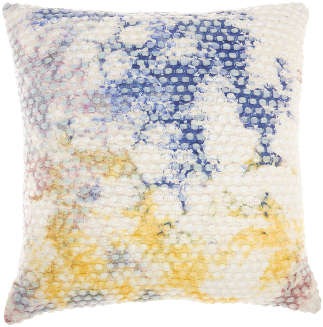 Mina Victory Life Styles Hand Stitched Tiedye Multicolor Throw Pillow AQ407 22
