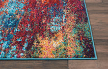 Load image into Gallery viewer, Nourison Celestial CES08 Blue and Red 12&#39; Runner Hallway Rug CES08 Atlantic
