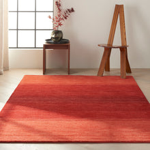 Load image into Gallery viewer, Calvin Klein Linear Glow GLO01 Red 5&#39;x8&#39; Area Rug GLO01 Sumac
