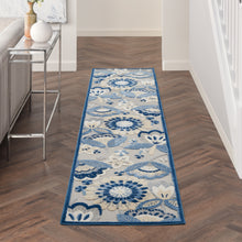 Load image into Gallery viewer, Nourison Aloha 2&#39; x 12&#39; Area Rug ALH17 Blue/Grey
