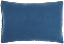 Load image into Gallery viewer, Mina Victory Life Styles Quilted Chevron Blue Throw Pillow ET299 14&quot;X20&quot;
