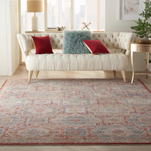 Load image into Gallery viewer, Nourison Homestead 8&#39;x10&#39; Traditional Area Rug HMS02 Blue/Brick
