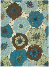 Load image into Gallery viewer, Nourison Home &amp; Garden RS021 Blue 4&#39;x6&#39; Area Rug RS021 Light Blue
