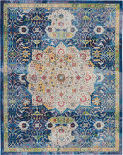 Load image into Gallery viewer, Nourison Ankara Global ANR03 Blue 9&#39;x12&#39; Oversized Low-pile Rug ANR03 Blue
