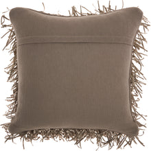 Load image into Gallery viewer, Mina Victory Shag Metallic Ribbon Shag Charcoal Throw Pillow DC017 20&quot;X20&quot;
