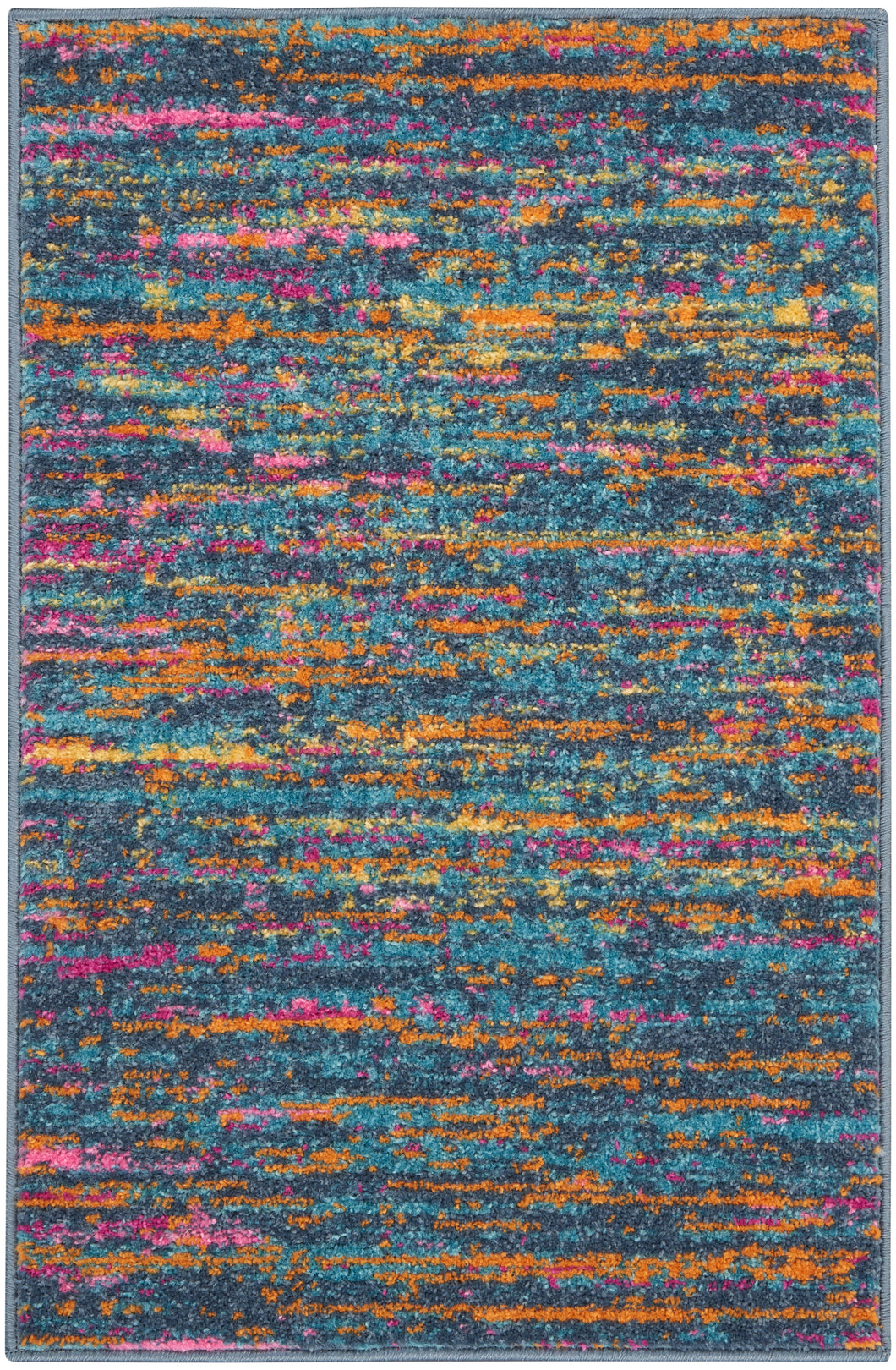 Nourison Passion 2'x3' Blue Multicolor Area Rug PSN35 Blue/Multicolor