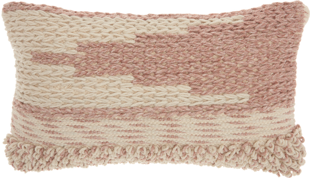 Mina Victory Life Styles Texture Gradient Blush Throw Pillow DC465 14